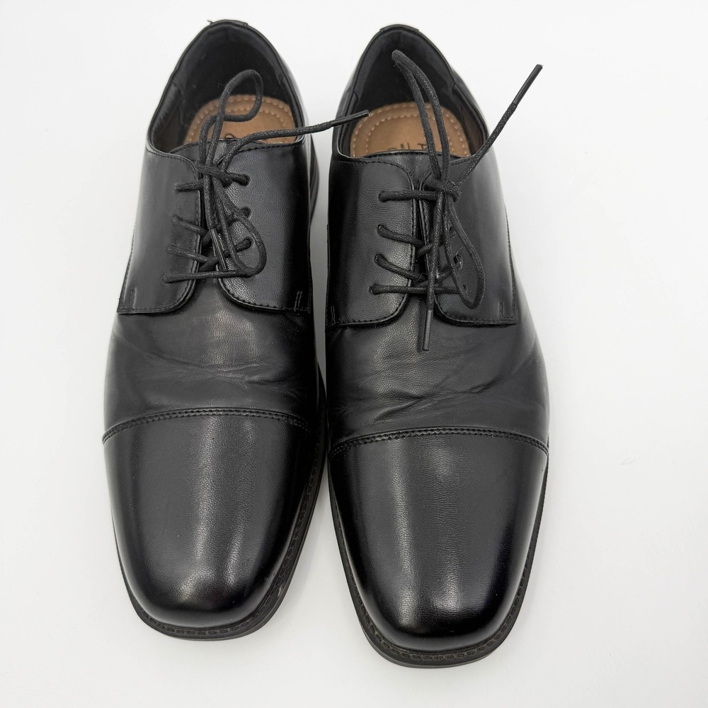 Apt. 9 Mens Denver Cap Toe Oxford Dress Shoes Black 10.5 Wide Ortholite Eco